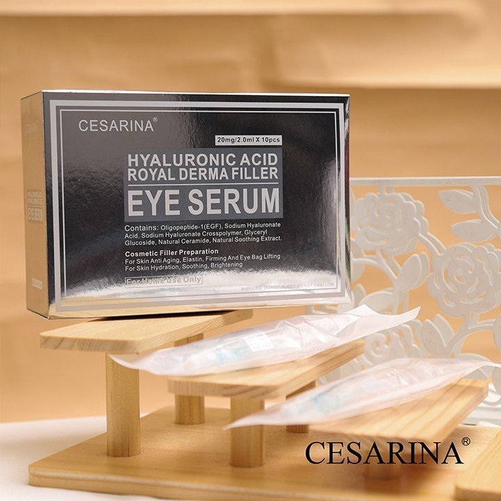 Cesarina Hyaluronic Acid Royal Derma Filler Eye Serum 20mg 2ml x 10 Adet Göz Çevresi Cilt Bakım Serumu