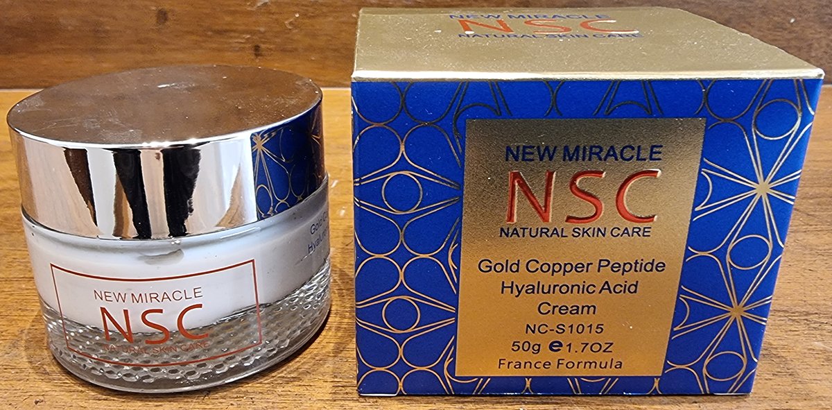 New Miracle NSC Gold Copper Peptide Hyaluronic Acid Cream 50ml Cilt Bakım Kremi