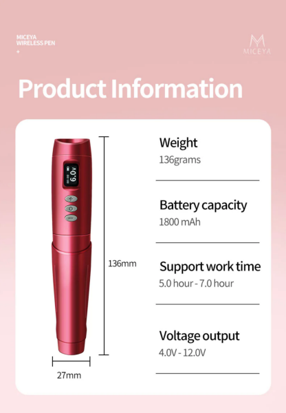 Bronc Tulipa Wireless Kablosuz Rotary Pen Dövme Makinesi