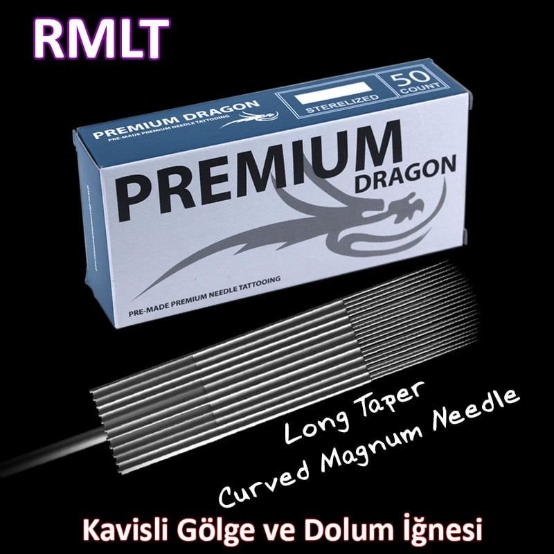 Dragon Premium V.2 RMLT Curved Magnum Soft Edge RM M1C Gölge ve Dolum İçin Dövme İğnesi