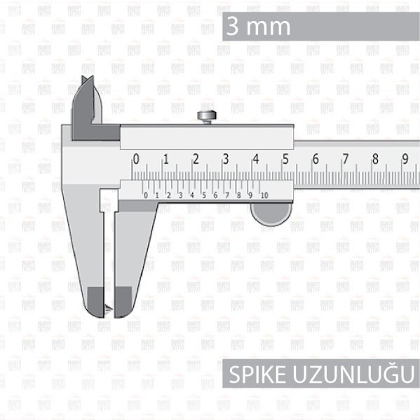 20 Adet Cerrahi Çelik 1.2 mm Bar Spike