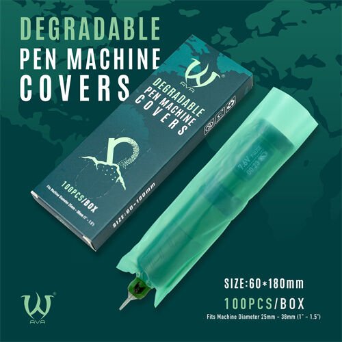 Ava Pen Kalem Tipi Dövme Makine Steril Poşeti Yeşil 100 Adetli Paket