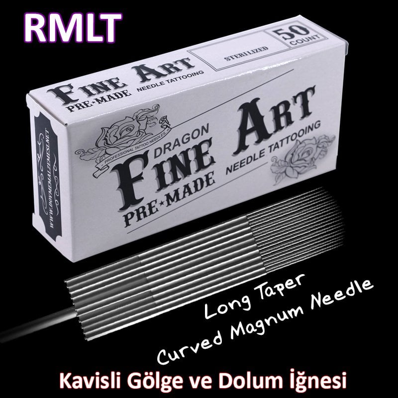 RMLT Curved Magnum Shader Long Taper Dolgu ve Gölge için Dragon Fine Art Dövme İğnesi