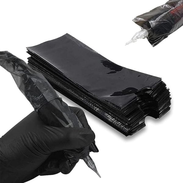 Siyah Pen Kalem Tipi Dövme Makine Steril Poşeti 60mm x 165mm 200 adetli paket