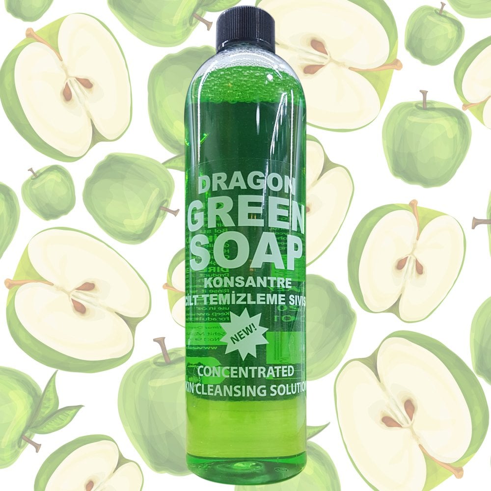 Dragon Green Soap Konsantre Cilt Temizleme Sıvısı 400ml (Dövme, Kalıcı Makyaj, Microblading) Yeşil Sabun Su Tattoo Clean