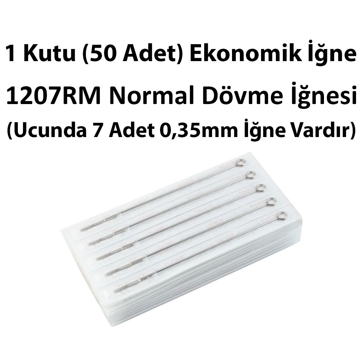 1 Kutu 1207 RM 7 Curved Magnum Ekonomik Dövme İğnesi (50 Adet)