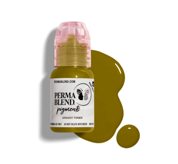 Perma Blend Grassy Toner 1/2 oz 15 ml Yeşil Kaş Tonlayıcı Düzeltici Kalıcı Makyaj Boyası Permablend