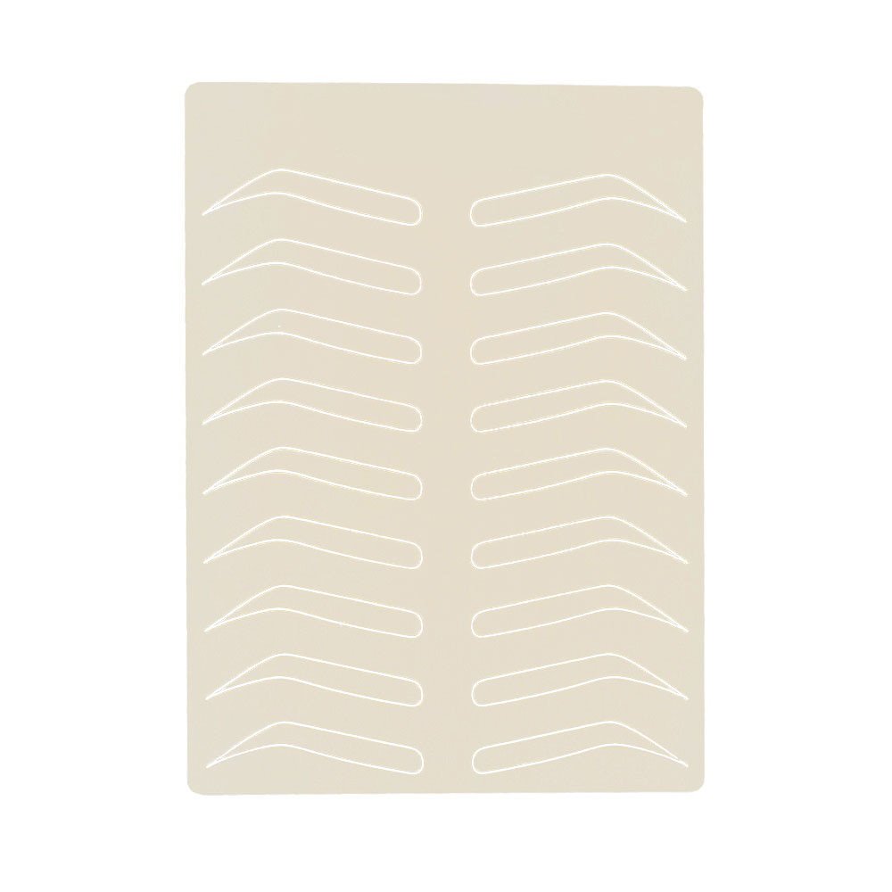 الأبيض الحاجب ماكياج الدائم والوصف في رسم جلد الاصطناعي العمل Microblading