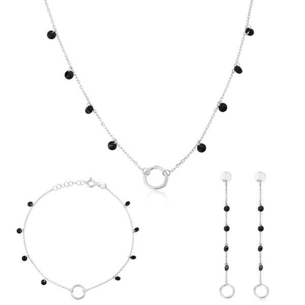 Halka Detaylı Gümüş Set