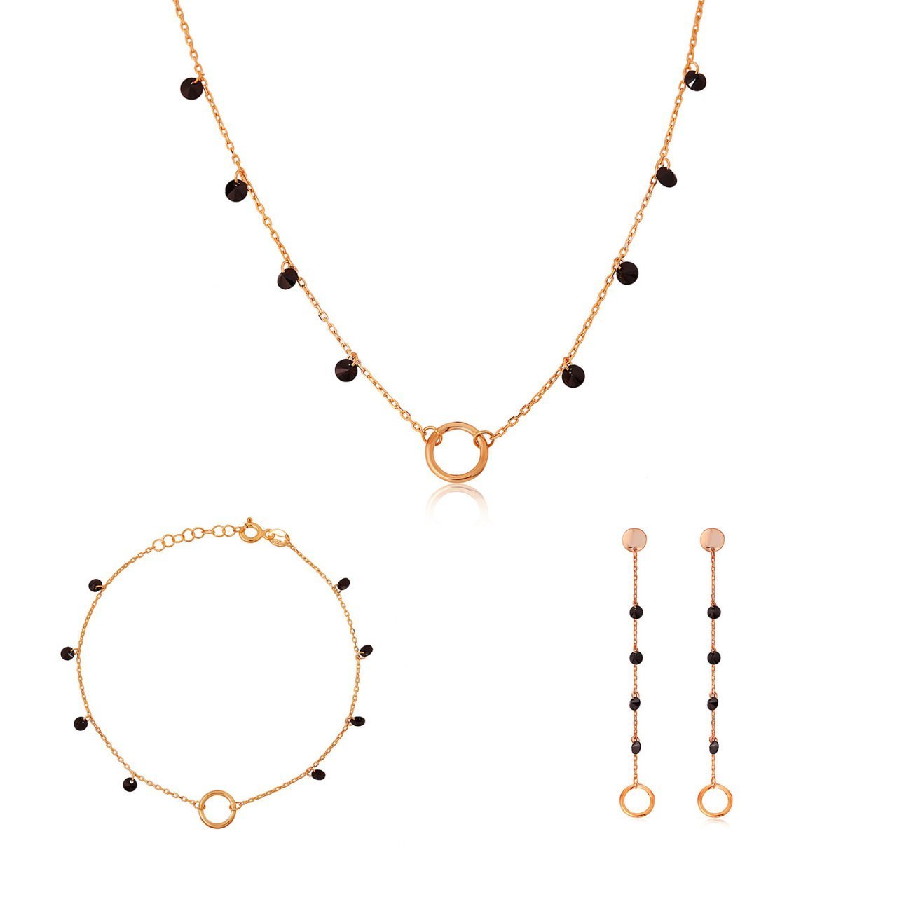 Halka Detaylı Gümüş Set