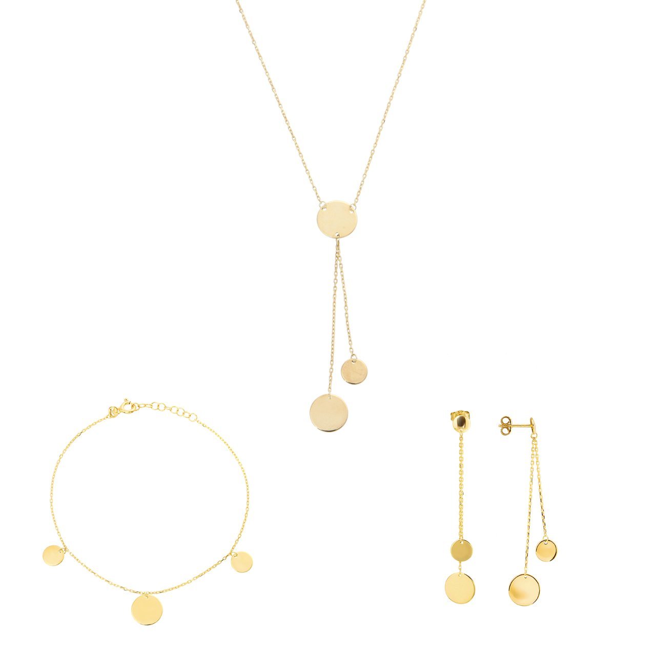 Pullu Gümüş Set