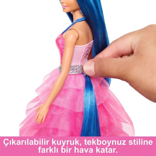 HRR16 Barbie Mavi Saçlı Prenses Bebek