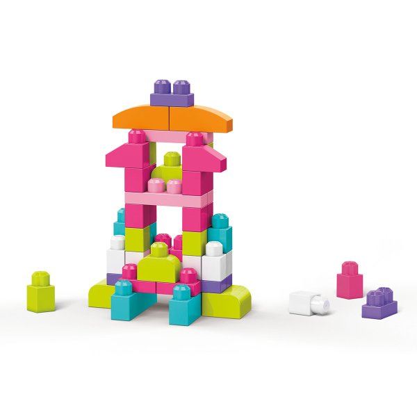 CYP67 MEGA BLOKS® 60 parçalı Blok Torbaları 2 asorti - Mavi - Pembe +1 yaş