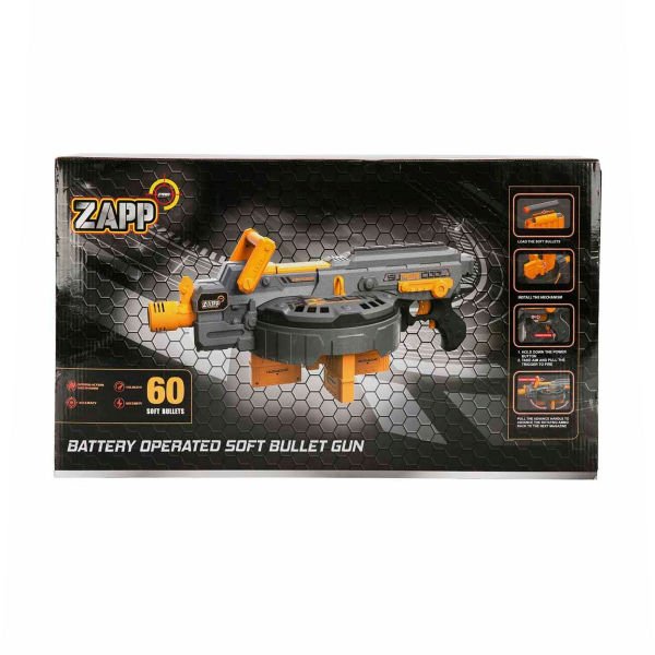 4573 Zapp Toys 60 Mermili Sünger Dart Atan Silah 54 cm -Sunman