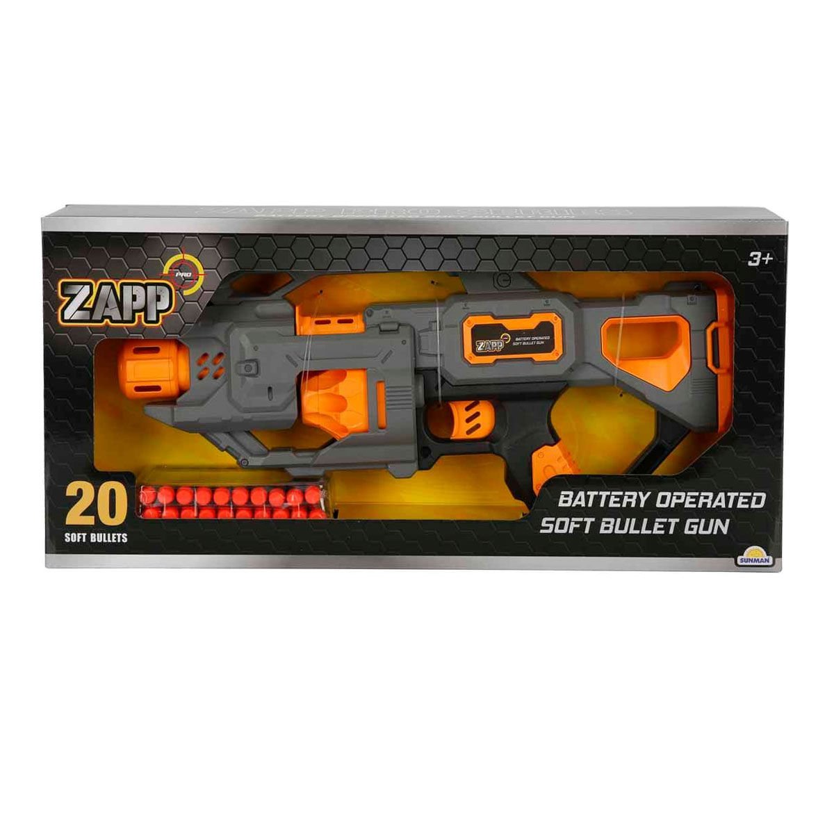 4575 Zapp Toys 20 Mermili Sünger Dart Atan Silah 45 cm -Sunman