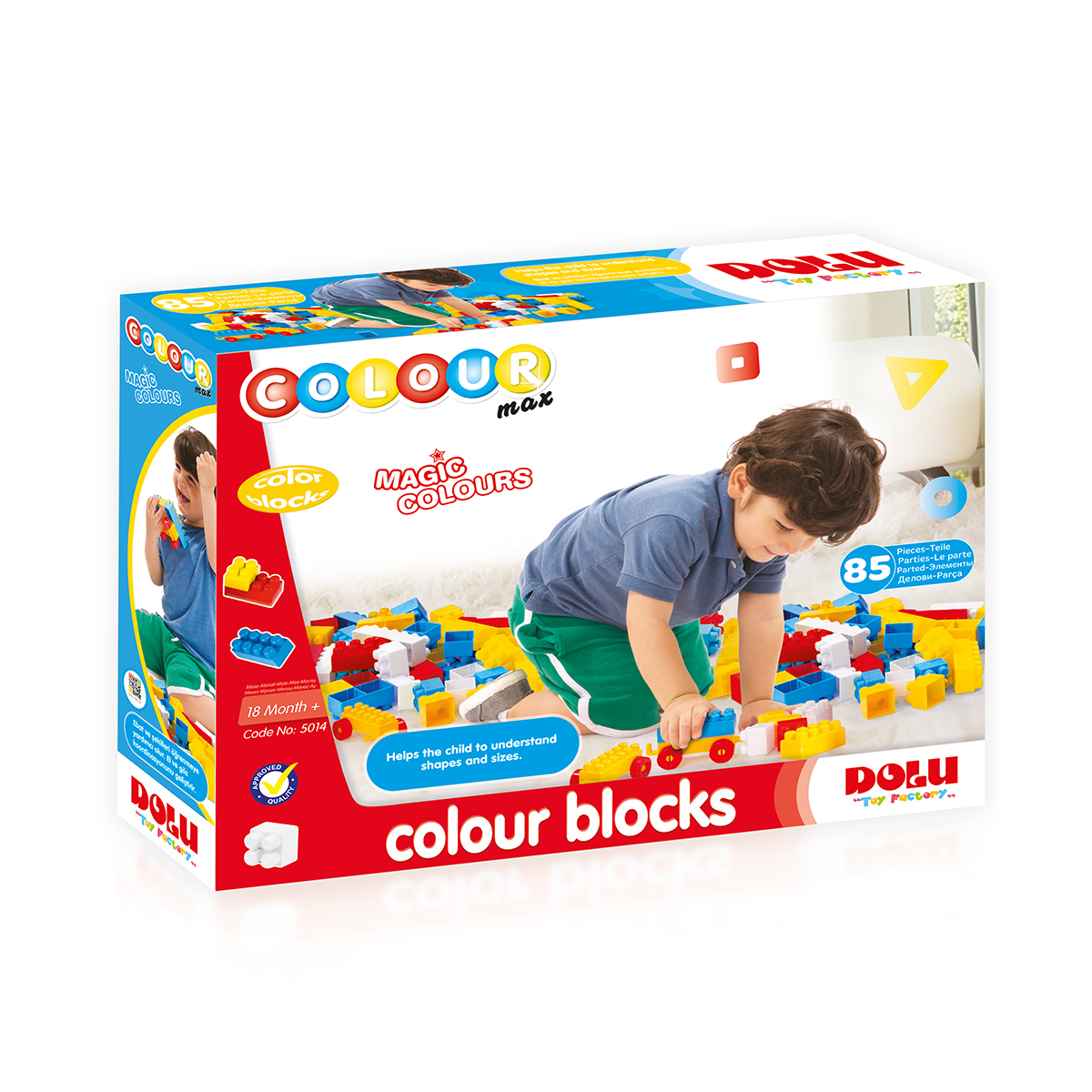 5014 Renkli Bloklar 85 Parça -Dolu