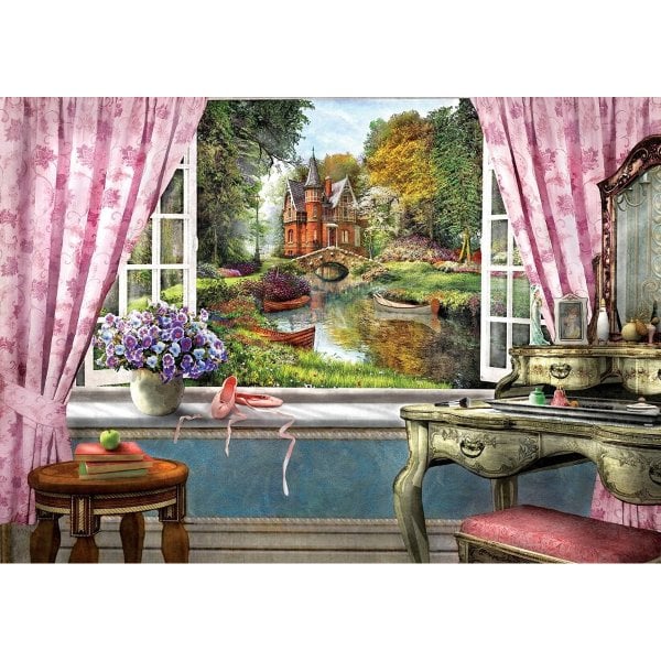 5388/ART Art Puzzle, Penceremdeki Şato 1500 Parça Puzzle