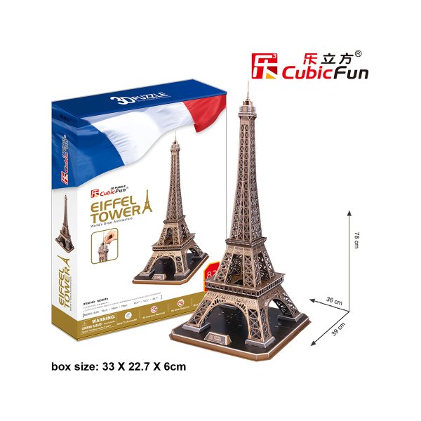 MC091H Cubic Fun Eyfel Kulesi Fransa 82 Parça 3 Boyutlu Puzzle