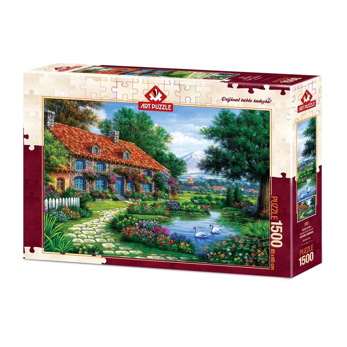 4551 Art Puzzle Kuğulu Bahçe 1500 parça Puzzle / +15 yaş