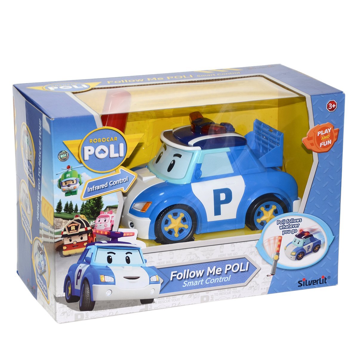 POLI/83080 Robocar Poli Sesli ve Işıklı Kumandalı Takipli Poli Araç