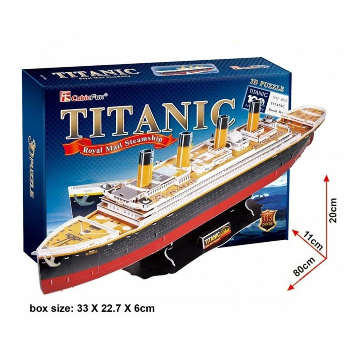 T4011H Cubic Fun Titanic 113 Parça 3 Boyutlu Puzzle
