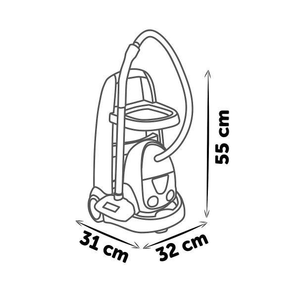 7600330316 Smoby Temizlik Arabası ve Elektrikli Süpürgesi Oyun Seti