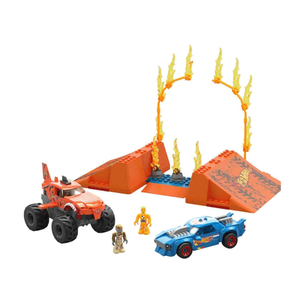 HKF88 MEGA™ Hot Wheels® Smash n Crash Tiger Shark Çarpışma Seti 245 parça +5 yaş