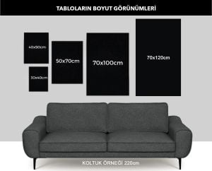 Üçlü Kanvas Tuval Tablo Seti Abstract Line Kod: LK689-K