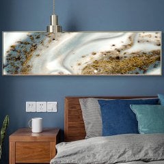 120x50cm Panoramik Kanvas Tuval Tablo Gold Epoksi Kod: P077