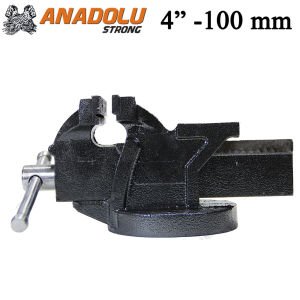 Anadolu Strong 100mm 4'' Dövme Çelik Sabit Tezgah Masa Mengenesi