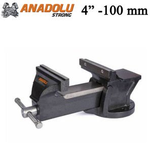 Anadolu Strong 100mm 4'' Dövme Çelik Sabit Tezgah Masa Mengenesi