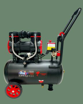 Catpower 24 Litre Sessiz Hava Kompresörü 1.5 Hp Bakır Sargı Motor 8 Bar 15 Metre Spiral