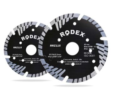 Rodex  RRZ230 Turbo Elmas Kesme Diski Uzatılmış Segment Tipli 230mm