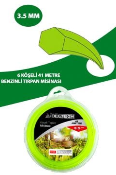 Germany Style 3 ADET 6 Köşe 3.5 mm 41 Metre Tırpan Misinası Sağlam Dayanıklı Misina İbeltech