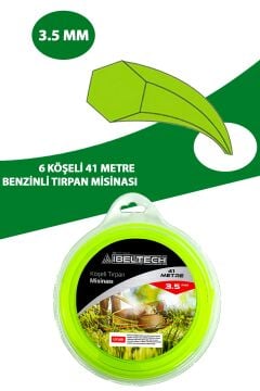 Germany Style VETA 2T 1 Litre Ölçekli Yağ ve 6 Köşe 3.5 mm 41 Metre Tırpan Misinası Sağlam Dayanıklı Misina İbeltech