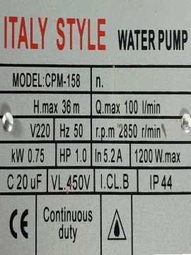 Paket Hidrofor Otomatik Sistem Su Pompası 1hp 0.75 Kw Otomatik Pompa JET POMPA