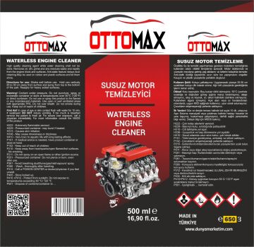 Ottomax Oto Temizlik Seti Lastik Parlatıcı Motor Temizleyici Detay Temizlik Köpüğü 4  Parça