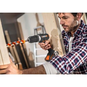 WORX WX370.1 20Volt/2.0Ah. Li-ion Çift Akülü Profesyonel Şarjlı Darbeli Matkap