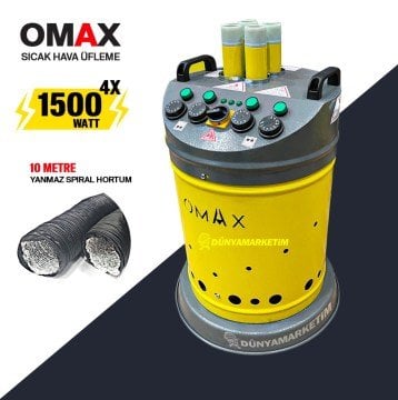 Omax Profesyonel Oto Koltuk Kurutma Makinası Sıcak Hava Üretici Ahtapot