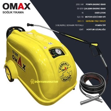 Omax TX 200 Basınçlı Yıkama Makinası İtaly Pompa