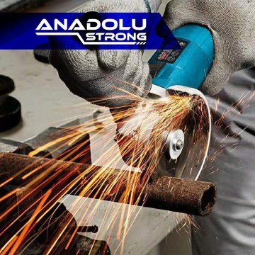 Anadolu Strong ANS1077 Devir Ayarlı Spral Makinası Avuç İçi Taşlama 125 mm 2 Adet Disk Hediye