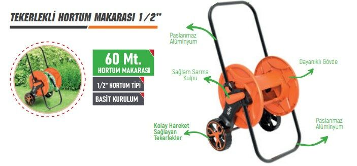 Herly Tekerlekli Hortum Makarası HL2302