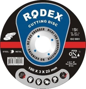 Rodex SRM180 Metal Kesme Taşı 180 x 3.0 x 22