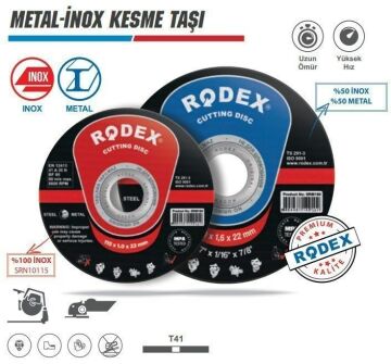 Rodex SRM230 Metal Paslanmaz Çelik Kesme Taşı 230 X 3,0 X 22mm
