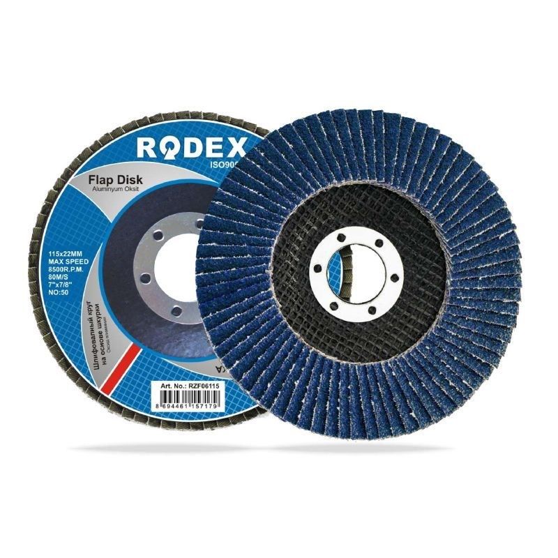 Rodex RZB0415 Zirkonyum Oksit Flap Disk (Aşındırıcı) 115mm