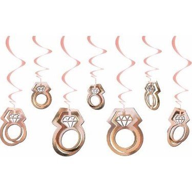 3D ROSEGOLD YÜZÜK SARKIT SÜS ( 10 ADET )