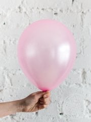 PEMBE METALİK BALON ( 10 ADET )