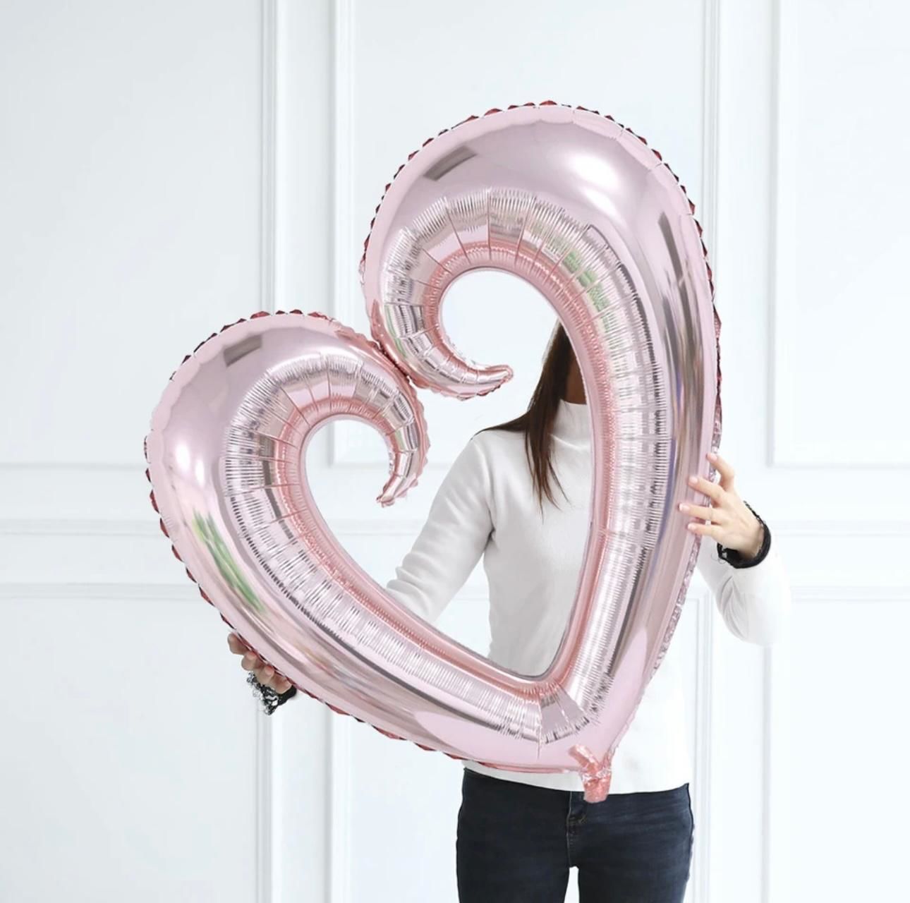 100CM ROSEGOLD İÇİBOŞ KALP FOLYO BALON ( 1 ADET )