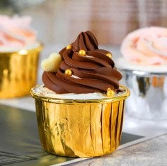 Gold Folyo Muffin Kek Kalıbı 24 Adet