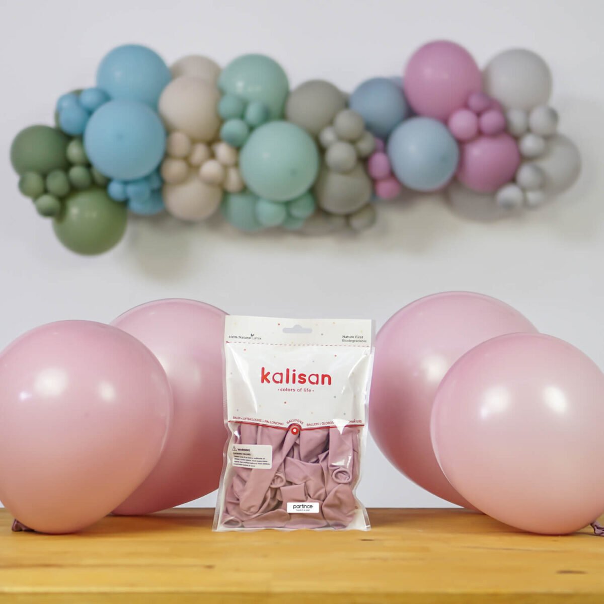 TOZ PEMBE RETRO BALON ( 10 ADET )